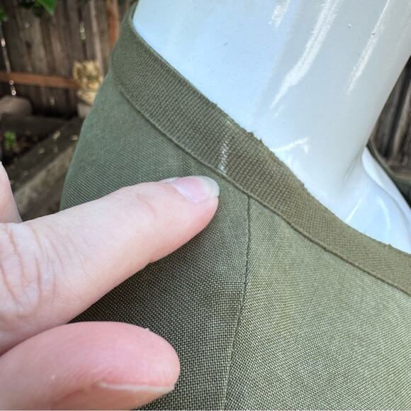 H&M Conscious Collection Beaded Jacket Olive Green Women's Size 6 - Picture 9 of 9